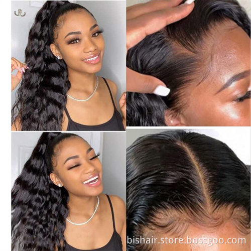 Cheap Loose Deep Wave Wig16inch-28inch Lace Front Human Hair Wigs For Women 13x4 HD Lace Frontal Wig180% density natural color